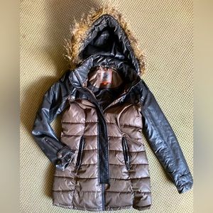 Circus by Sam Edelman down alt. jacket, w/ faux (removable) fur hood, small